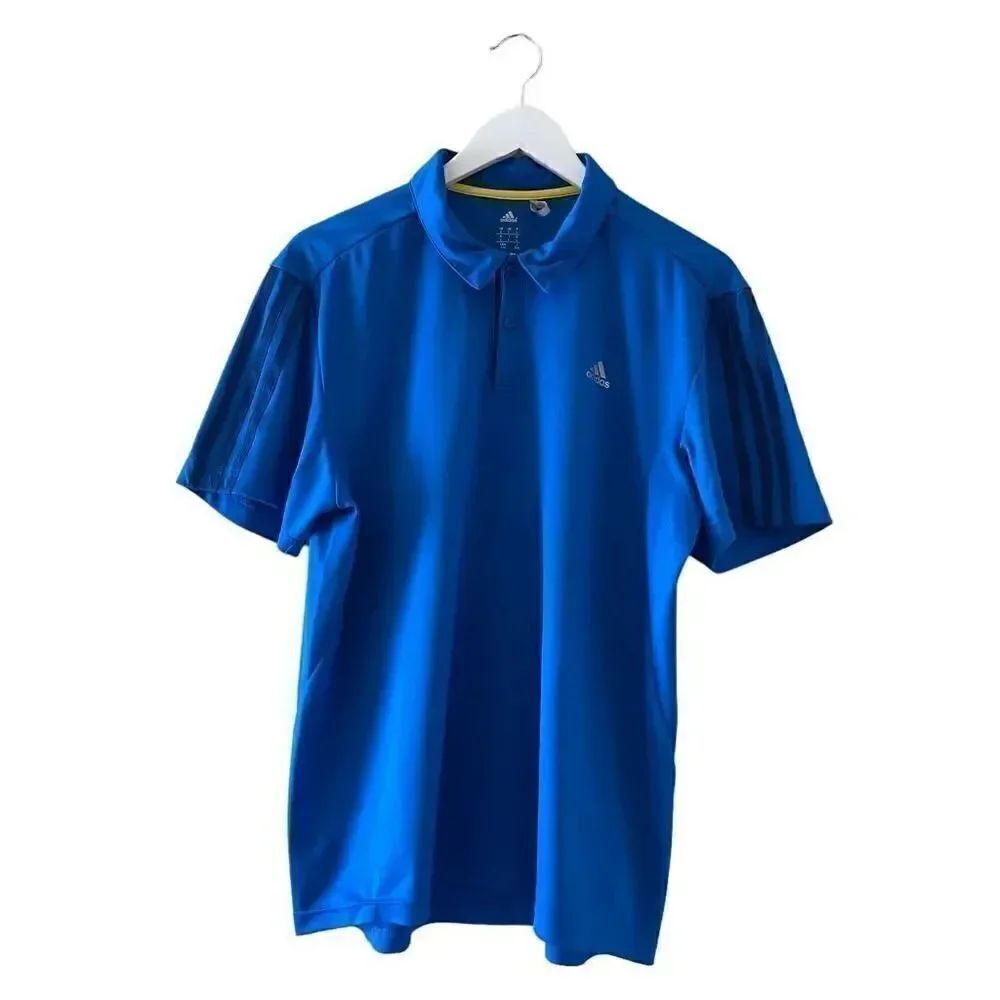 Adidas Royal Blue Climalite Short Sleeves Men’s T-Shirt SZ L #1226